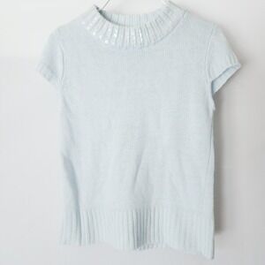 Mary-Kate and Ashley Vintage Y2K Baby Blue Sequin‎ Knit Sweater Top Girls XS 4/5